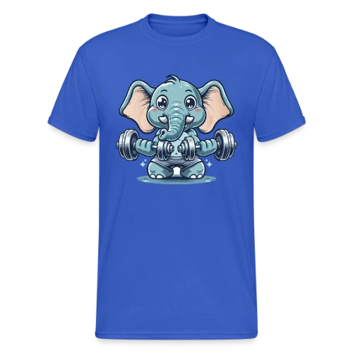 L'Éléphant Sportif Rigolo - T-shirt Gildan épais homme