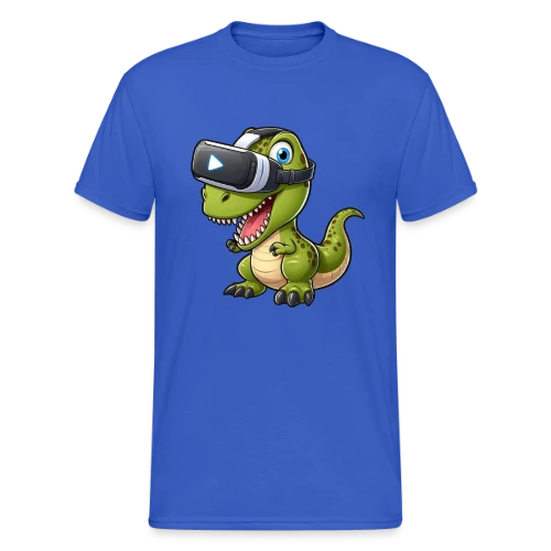 Dino T-Rex en Réalité Virtuelle – Humour Geek - T-shirt Gildan épais homme