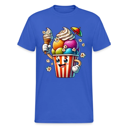 T-Shirt Glace Comic : Fun, Fraîcheur Estivale & Gourmandise - T-shirt Gildan épais homme