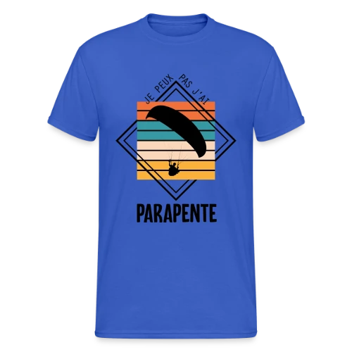 T-Shirt Humour : Je Peux Pas J'ai Parapente - T-shirt Gildan épais homme