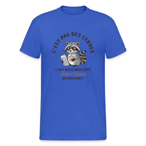 T-shirt Humour : Mon Côté Raton Laveur - T-shirt Gildan épais homme
