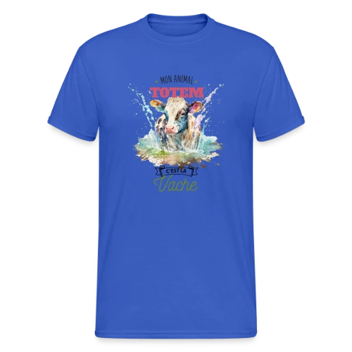 Ma Vache, Mon Animal Totem Humour - T-shirt Gildan épais homme
