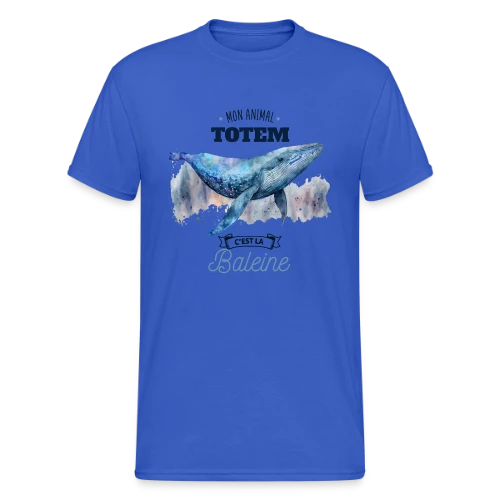 La Baleine, Mon Animal Totem - T-shirt Gildan épais homme