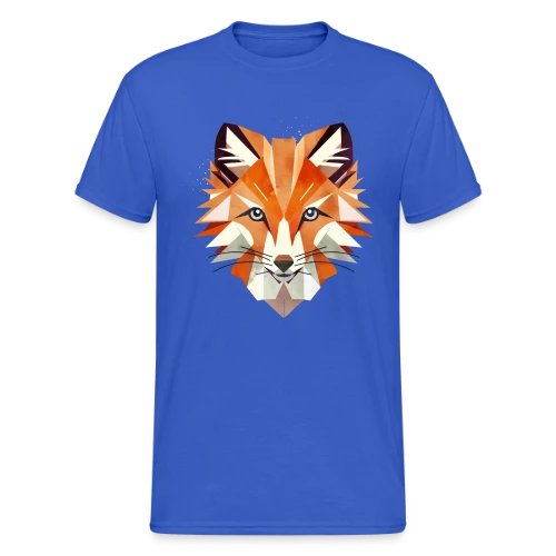 Renard Géométrique Éclatant - T-shirt Gildan épais homme