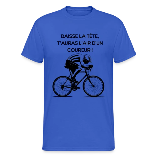 Cyclisme Humour - Design Minimaliste Vélo - T-shirt Gildan épais homme