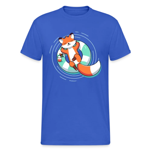 Renard Chill' en Bouée Tropicale - T-shirt Gildan épais homme