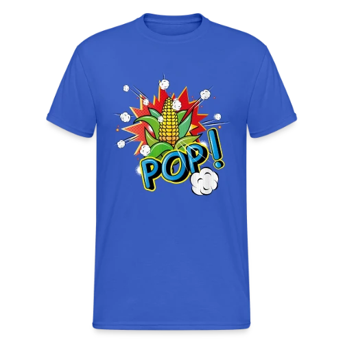 Maïs Pop Art Pétillant & Popcorn Volant - T-shirt Gildan épais homme
