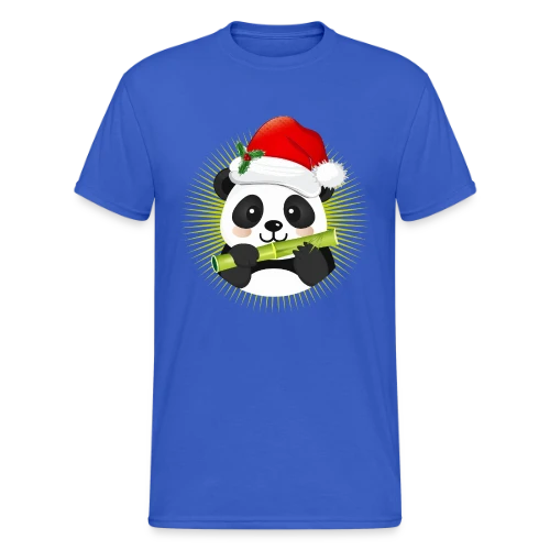 Panda Festif de Noël - T-shirt Gildan épais homme