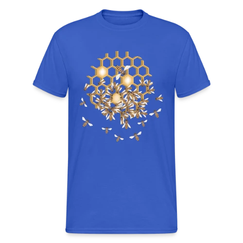 Nid d'Abeille Géométrique : Nature & Harmonie - T-shirt Gildan épais homme