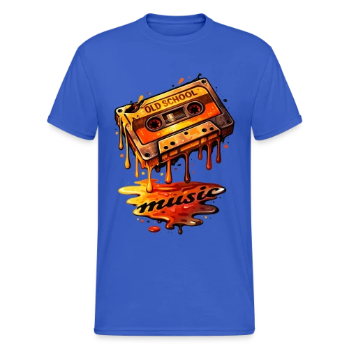 T-shirt Rétro Cassette Audio : L'Esprit 80s - T-shirt Gildan épais homme