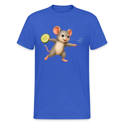 La Souris Frisbee et la Tranche de Concombre - T-shirt Gildan épais homme