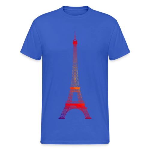 Tour Eiffel Dégradé - T-shirt Gildan épais homme