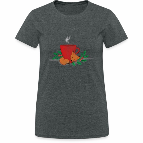 Świąteczny lisek - Damska koszulka Gildan Heavy