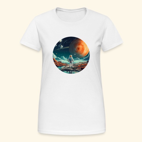 Spaceman um All, Astronauten Geschenk - Frauen Gildan Heavy T-Shirt