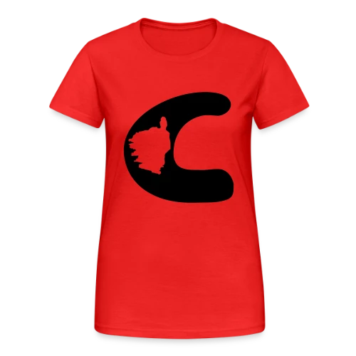 Lettre C Carte Corse - T-shirt Gildan épais femme