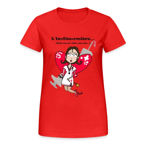 Inféermière Passionnée - T-shirt Gildan épais femme