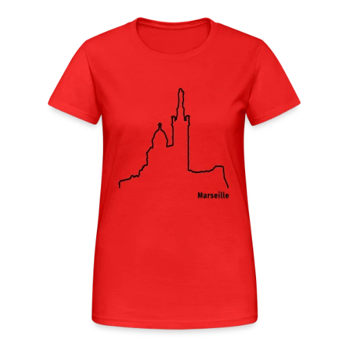 Skyline Marseille Bonne Mère - T-shirt Gildan épais femme