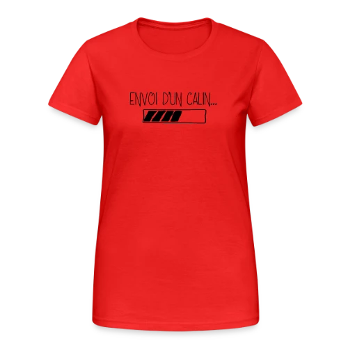 Câlin Virtuel à Envoyer - T-shirt Gildan épais femme