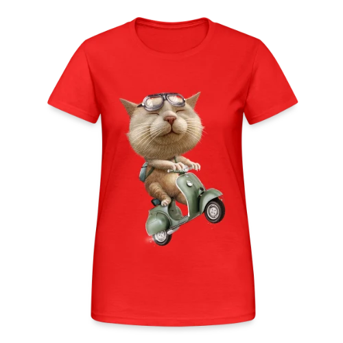 Chat en Cavale - T-shirt Gildan épais femme