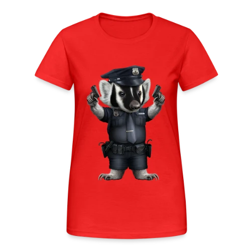 Blaireau Police - T-shirt Gildan épais femme