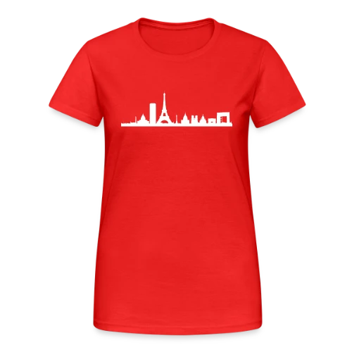 Silhouette Parisienne Élégante - T-shirt Gildan épais femme