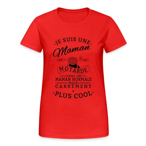 Maman Motarde : L'Asphalte au Coeur - T-shirt Gildan épais femme