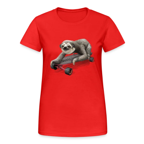 Paresseux Skateur Stylé - T-shirt Gildan épais femme