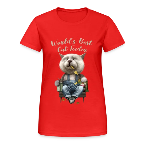 Meilleur Nourrisseur de Chats - T-shirt Gildan épais femme