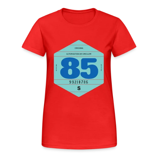 Vignette Rétro Automobile France 1985 - T-shirt Gildan épais femme