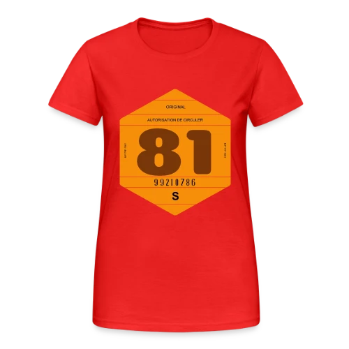 T-shirt Vintage Vignette Automobile France 1981 - T-shirt Gildan épais femme