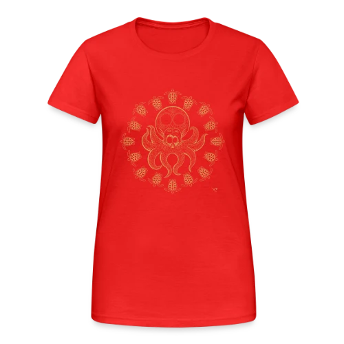 Crâne Poulpe - T-shirt Gildan épais femme