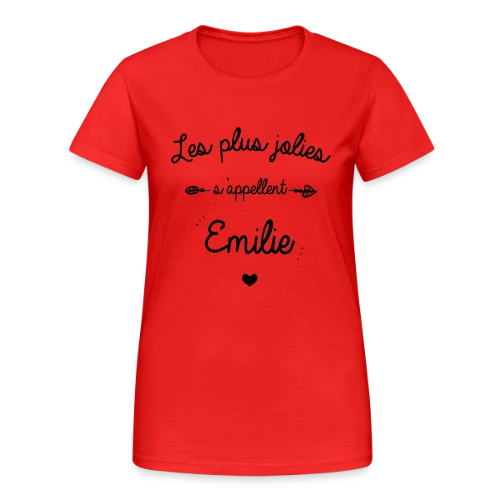 T-Shirt Prénom 'Émilie' - Le Cadeau Personnalisé Idéal - T-shirt Gildan épais femme
