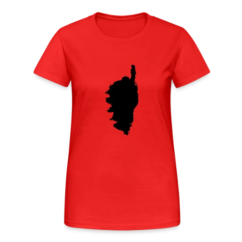 Silhouette Carte Corse - T-shirt Gildan épais femme