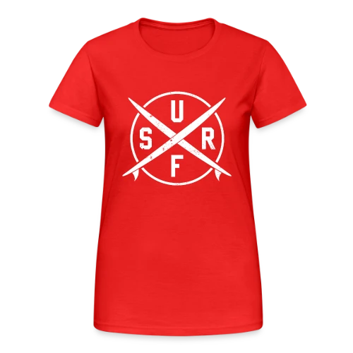 T-shirt Surfen | L'Essence de la Glisse - T-shirt Gildan épais femme