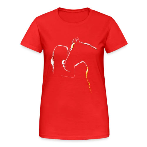 Silhouette Cavalière Abstraite - T-shirt Gildan épais femme