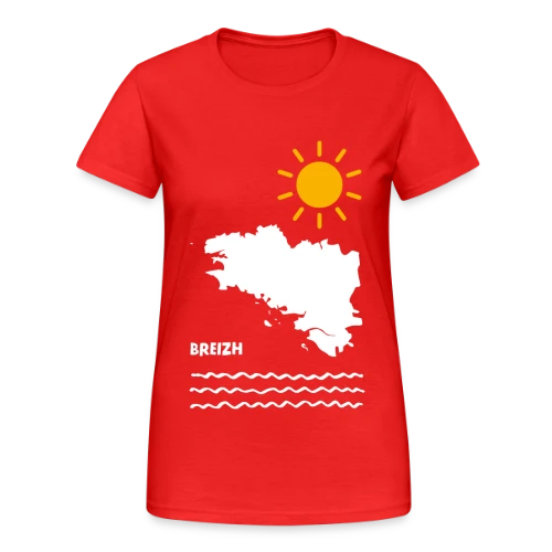 Breizh Soleil Mer - T-shirt Gildan épais femme