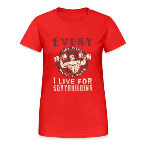 T-Shirt Bodybuilding: La Passion de la Musculation - T-shirt Gildan épais femme