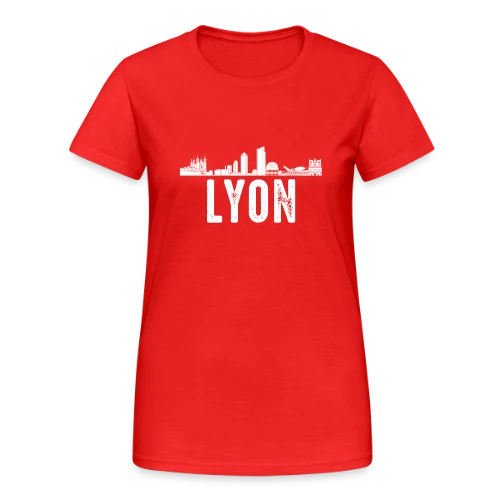 Lyon Minimaliste Blanc - T-shirt Gildan épais femme