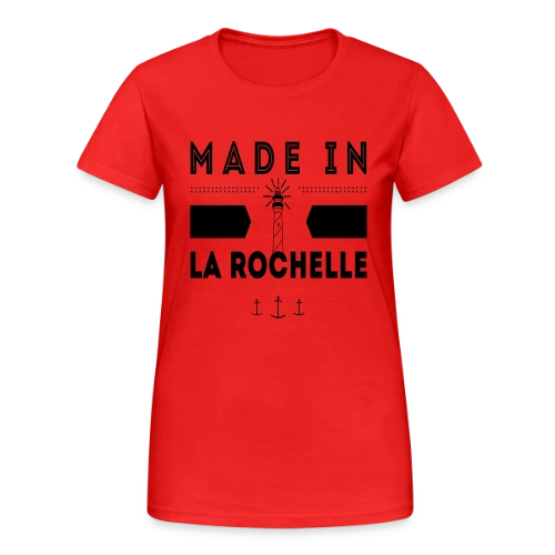 Né(e) à La Rochelle : L'Esprit Rochelais - T-shirt Gildan épais femme