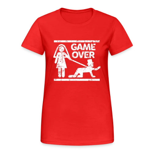Mariage Game Over Humour - T-shirt Gildan épais femme