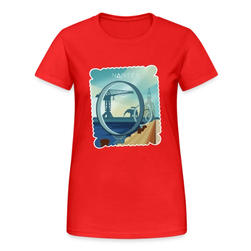 T-Shirt Ville de Nantes - Design Urbain - T-shirt Gildan épais femme