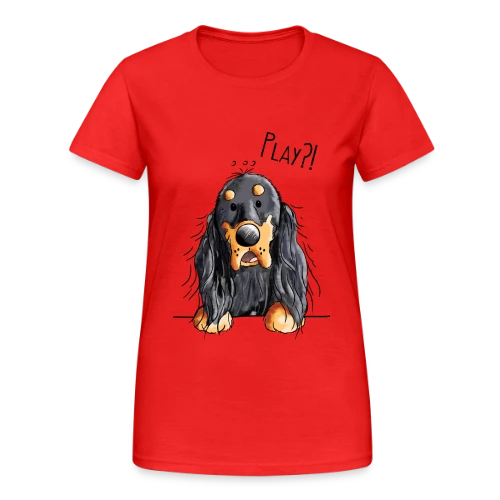 Gordon Setter Rigolo Style BD - T-shirt Gildan épais femme