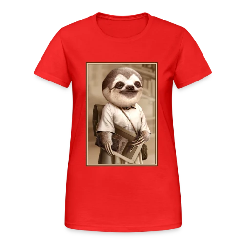 Le Paresseux Écolier - T-shirt Gildan épais femme