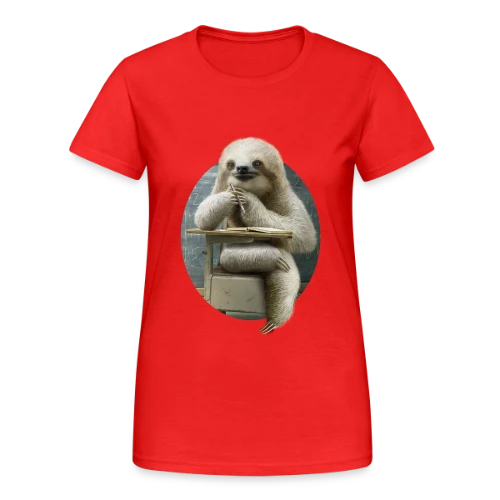 T-shirt Paresseux Studieux en Classe - T-shirt Gildan épais femme