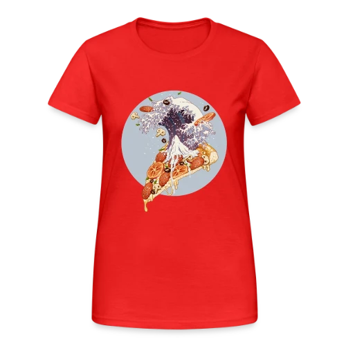 La Grande Vague de Pizza Kanagawa - T-shirt Gildan épais femme