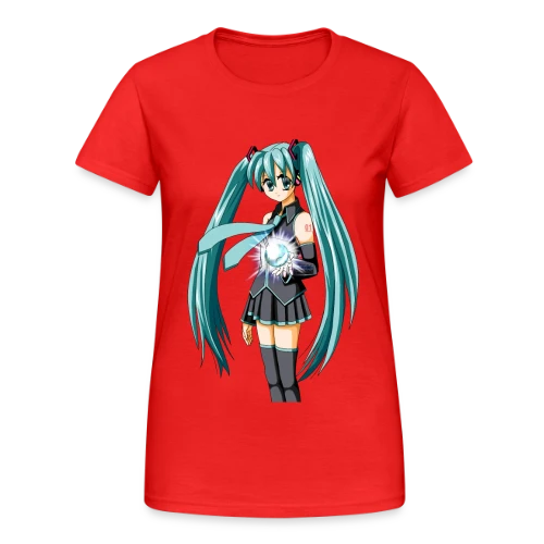 Miku Manga : Jolie Fille Style Anime Kawaii - T-shirt Gildan épais femme