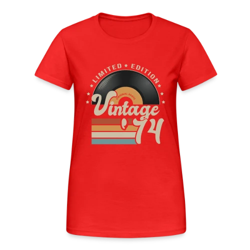 Vinyle Vintage 1974 – Anniversaire 49 ans - T-shirt Gildan épais femme