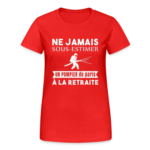 Pompier de Paris Retraité - T-shirt Gildan épais femme