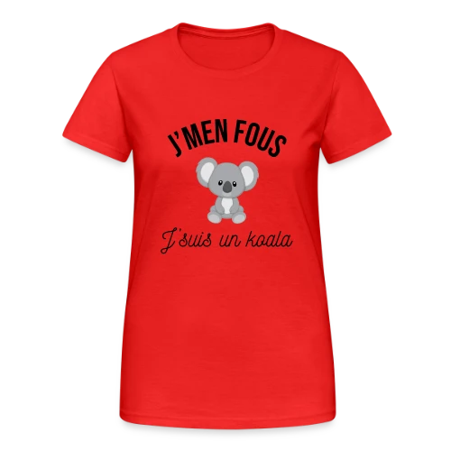 T-shirt "J'm'en Fous, J'suis un Koala" - Humour Décontracté - T-shirt Gildan épais femme