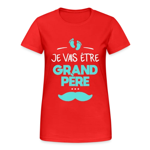T-shirt 'Je Vais Être Grand-Père' - Annonce Fierté Bébé - T-shirt Gildan épais femme